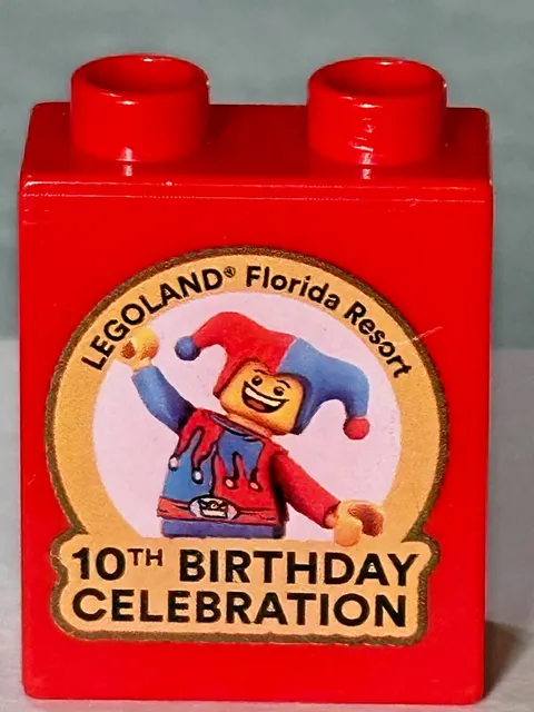 2021 Legoland Florida Resort 10th Birthday Celebration Happy 10th red brick Lego