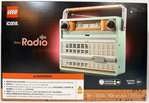 LEGO 10334 Icons Retro Radio Set Brand New Sealed Ships Fast NISB