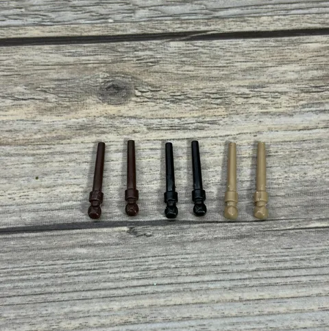 LEGO Harry Potter Wand Lot of 6 for Minifigures - Brown, Tan, & Black