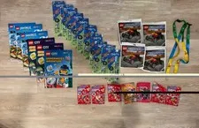 Lego Birthday Huge Party Favor Lot polybags sticker books dots bracelets