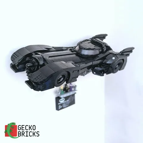 3D Printed Wall Mount for LEGO® 1989 Batmobile (Set 76139) - Gecko Bricks