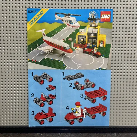 Vintage 1985 LEGO Legoland #6392 Airport Instruction Manual Book Only, No Bricks