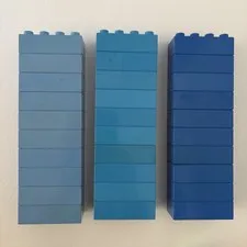 Large Lot 30 Lego Duplo 2 x 4 Bricks Blocks Shades of Blue