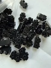 LEGO- NEW-#7729-Black-BRICK 1 X 1 X 1 2/3/ STUDS 3 SIDES-5 PIECES