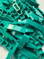 LEGO-NEW-#61678-DARK TURQUOISE-SLOPE CURVED 4 X 1 -10 PIECES
