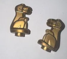 LEGO Metallic Gold Baby T-Rex  Dino Dinosaur Animal Agents 8967 Lot Of 2 Minifig