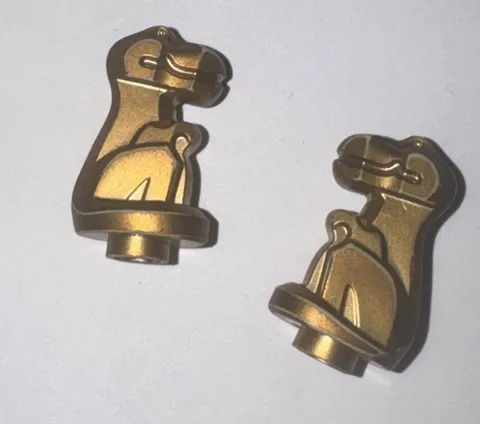 LEGO Metallic Gold Baby T-Rex  Dino Dinosaur Animal Agents 8967 Lot Of 2 Minifig