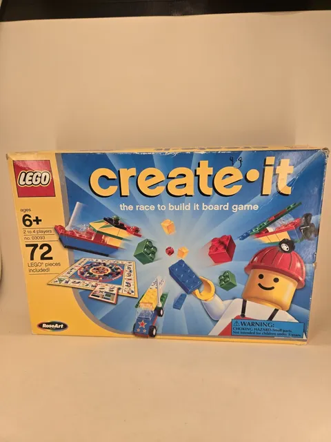 Lego Create It The Race To Build Board Game Used (wear / missing some pieces)