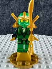 LEGO Ninjago Lloyd ZX NJO0065 Gold Armor Sword Weapons Retired Minifigure