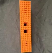LEGO part #92339 train base 6 x 28 with 2 square cutouts/ 3 round holes each end