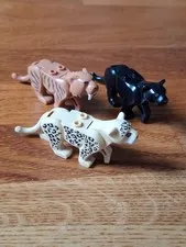 3x Lego Animals Leopard Panther Sabertooth Tiger Zoo Wilderness City 