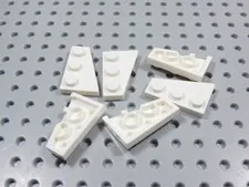 LEGO Lot of 6 White 3x2 Wing Plates Left Right BB