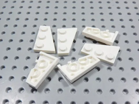 LEGO Lot of 6 White 3x2 Wing Plates Left Right BB