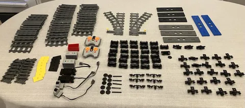 LEGO Train Parts (Roughly 5lbs) With Working Batteries And Motors (Description)