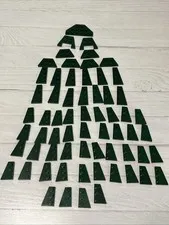 LEGO DARK GREEN LOT 64 PCS  2X3 2X4 PLATE WING LEFT RIGHT WEDGE VARIETY