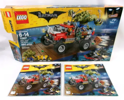 Lego Batman Movie 2017 Killer Croc Tail-Gator 70907 EMPTY BOX & Instructions