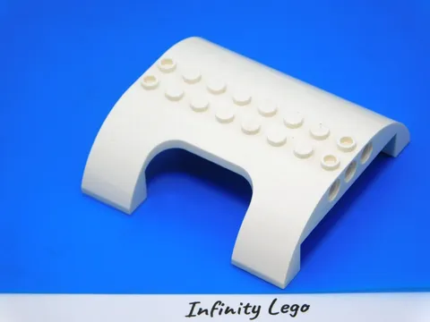 LEGO White Slope 8 x 8 x 5 Curved Roof Airplane Terminal Passenger (54096)  x1
