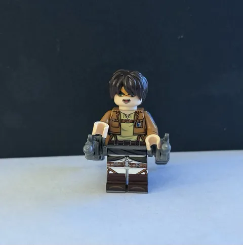 LEGO Attack on Titan Eren Yeager minifigure custom pad printed
