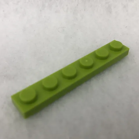 LEGO 3666 Lime Plate 1 x 6 (x1)