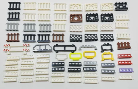 Lego Fence Barrier 76pc Bulk Lot 1x8x2 1x4x2 1x4x1 Picket Lattice Spindle