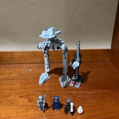LEGO Star Wars 75201 First Order AT-ST Mostly Complete w/ Minifigures BB-8