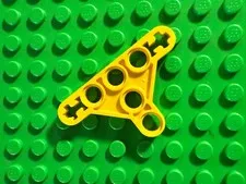 LEGO Technic Liftarm Modified Triangle Thin 3 x 5 with Short Supports Yellow