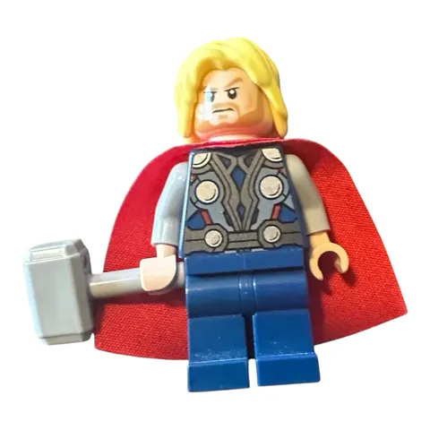 LEGO Marvel Thor Minifigure Age of Ultron Dark World w/ Hammer & Red Cape