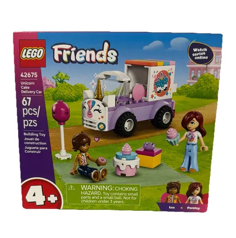 LEGO Friends 42675 Unicorn Cake Delivery Car Building Toy for Girls & Boys -