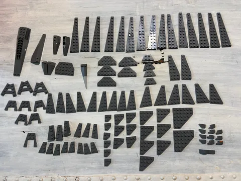 LEGO Dark Gray Wedge Plates Slopes Parts Lot 100 Pc Mixed Bulk Star Wars
