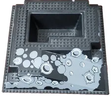 LEGO Raised Baseplate Ramp and Pit Crater Blacktron Space Replacement Toy Part