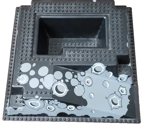LEGO Raised Baseplate Ramp and Pit Crater Blacktron Space Replacement Toy Part