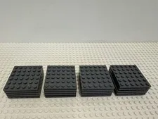 (20) LEGO 6x6 Baseplate Lot- DARK GRAY-#3958 Plate