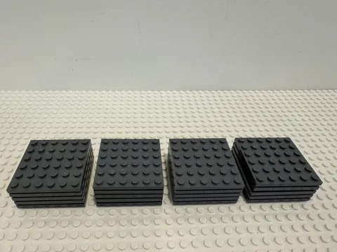 (20) LEGO 6x6 Baseplate Lot- DARK GRAY-#3958 Plate