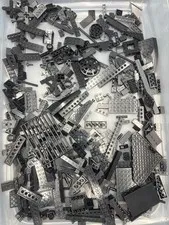 1 lb. Bulk Mixed Black Legos - standard blocks and unique pieces (Lot P)