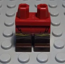 Lego Figure Accessories Legs Dark Red With Decor