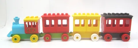 Lego Duplo Push Train Engine & Caboose Passenger Cars Multicolor Fun Custom Set