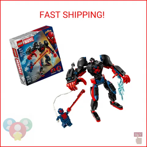 LEGO Marvel Miles Morales Mech vs. Spider-Man 2099 Building Toy for Boys & Girls