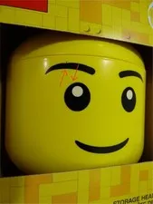 LEGO Storage Products: 40311724 Small Head Yellow - Boy NEW *Damaged Product*