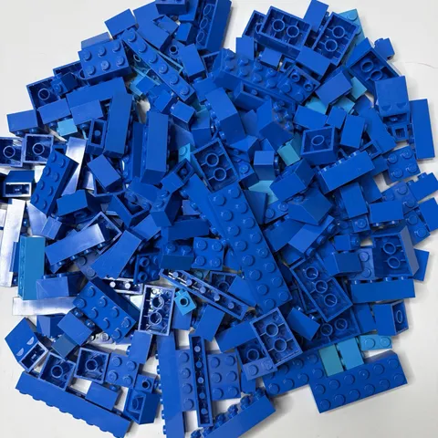 LEGO Bricks Parts and Pieces Bulk Lot Light and Dark Blue 240 Random Pcs