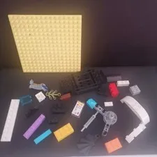Lego Mixed Lot Various Pieces Bricks Bases Parts as Shown in Photos Not Counted