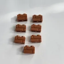 LEGO Parts Dark Orange Brick 1 x 2 Masonry Profile No 98283