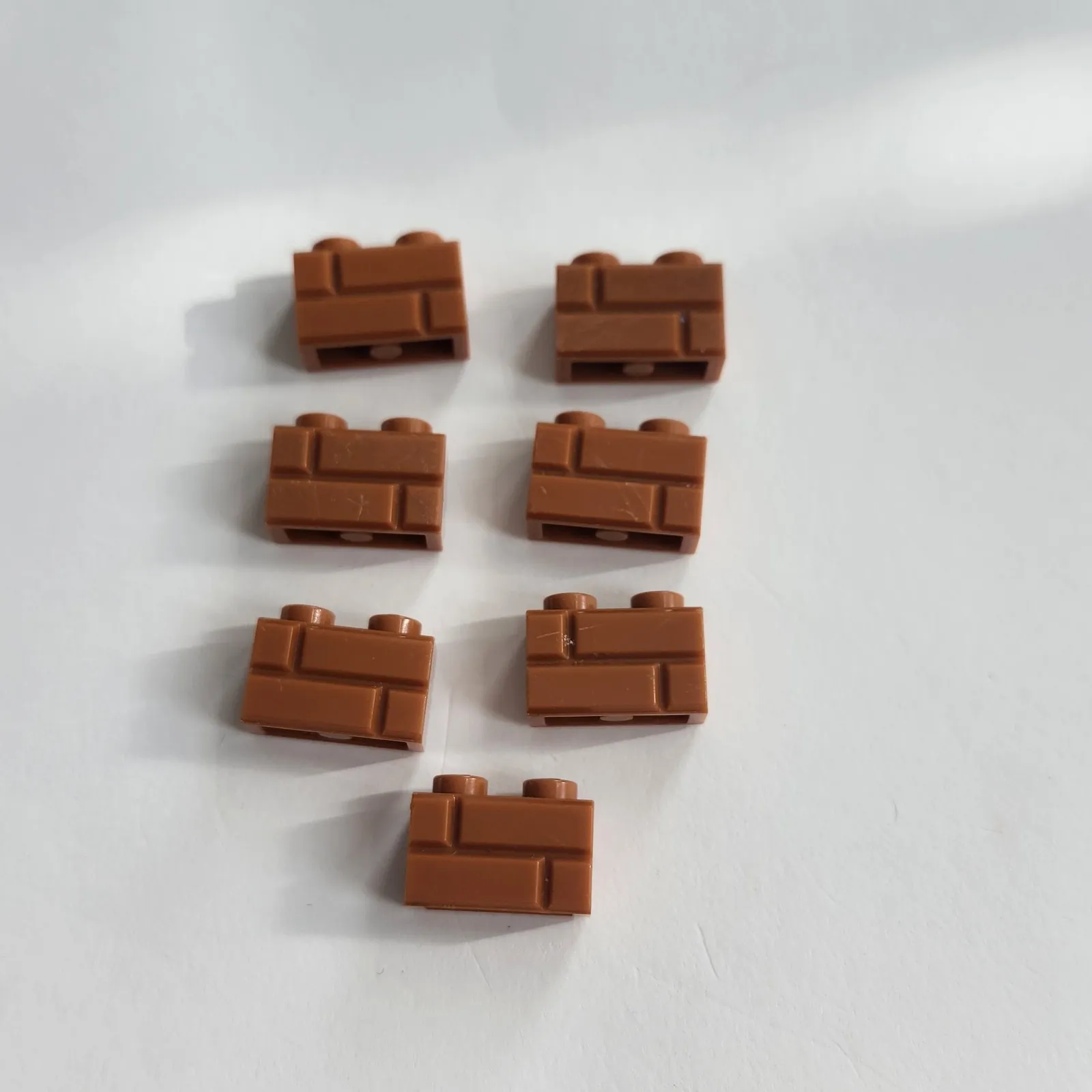 LEGO Parts Dark Orange Brick 1 x 2 Masonry Profile No 98283