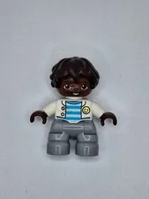 Lego Duplo African American Smiley Sticker Shirt Boy Figure House Home Family