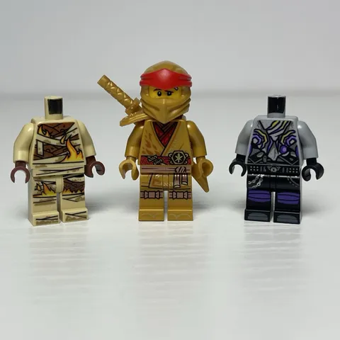 Lego Kai 71736 Pearl Gold Robe Legacy Ninjago Minifigure + 2 Ninjago Torsos/leg
