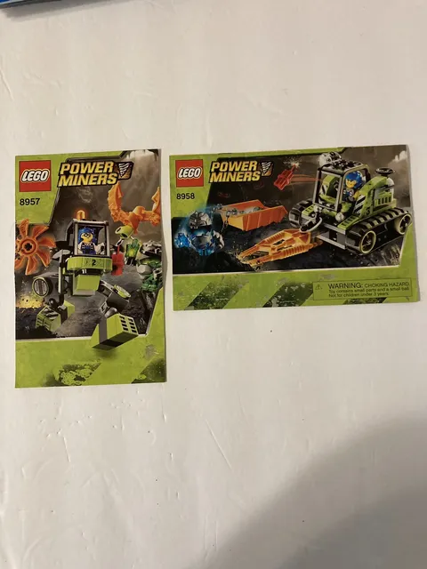 lego power miners #8957 #8958 instruction manuals