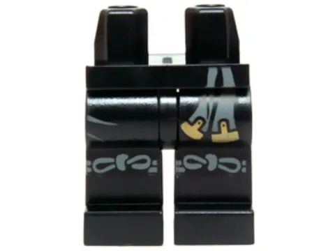 LEGO® Part 970c00pb0428 - Hips and Legs with Dark Bluish Gray ZANE