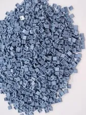 Lego Qty 3100 - Sand Blue - 3070 Tile 1 x 1 - NEW