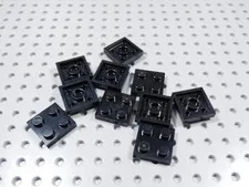 LEGO Lot of 10 Black 2x2 Plates BH