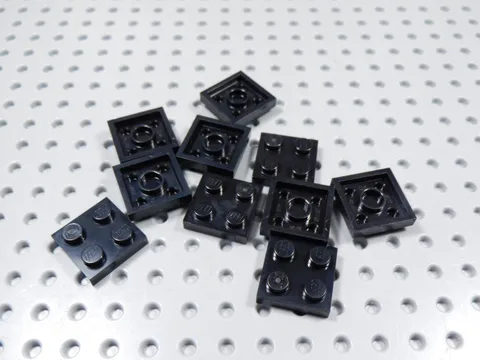 LEGO Lot of 10 Black 2x2 Plates BH