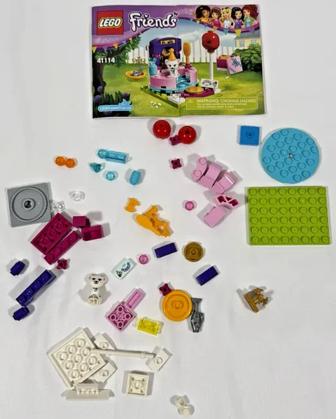 LEGO Friends 41114 Pets Party Styling Set Cat White Feline Complete